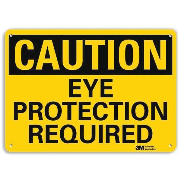 Safety Sign, Eye Protection Required, 7inH