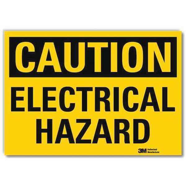 Safety Sign, Electrical Hazard, 14in.W