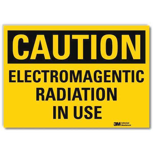 Caution Sign, 10 in H, 14 in W, Reflective Sheeting, Horizontal Rectangle, U4-1255-RD_14X10