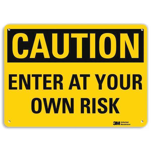 Safety Sign, English, 7in.H, U4-1259-RA_10X7