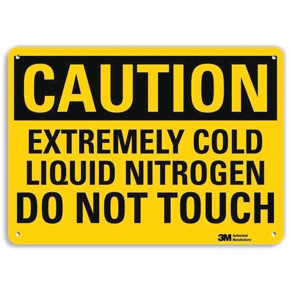 Caution Sign, 7 in H, 10 in W, Vertical Rectangle, English, U4-1265-RA_10X7