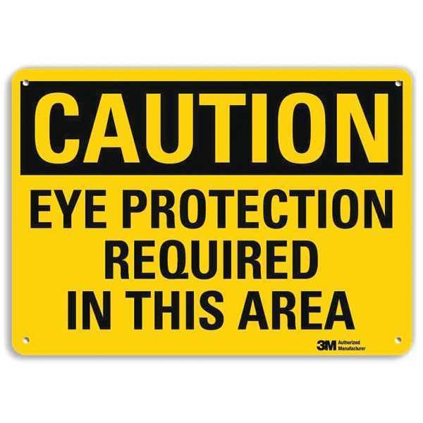 Safety Sign, Eye Protection In Area, 7in.H