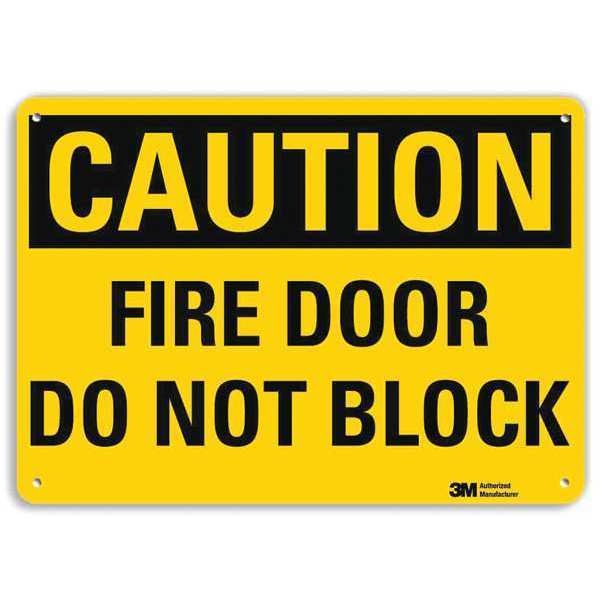 Safety Sign, Corner Holes, 10in.W