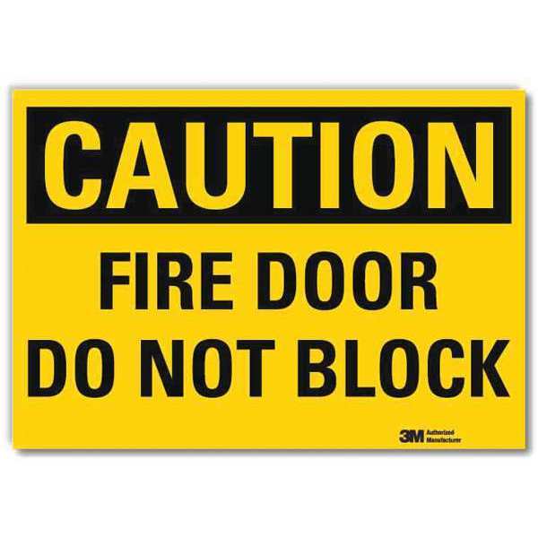 Safety Sign, Self-Adhesive, 14in.W