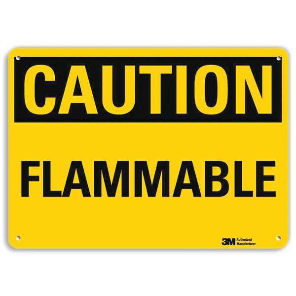 Caution Sign, 7 in H, 10 in W, Vertical Rectangle, English, U4-1310-RA_10X7