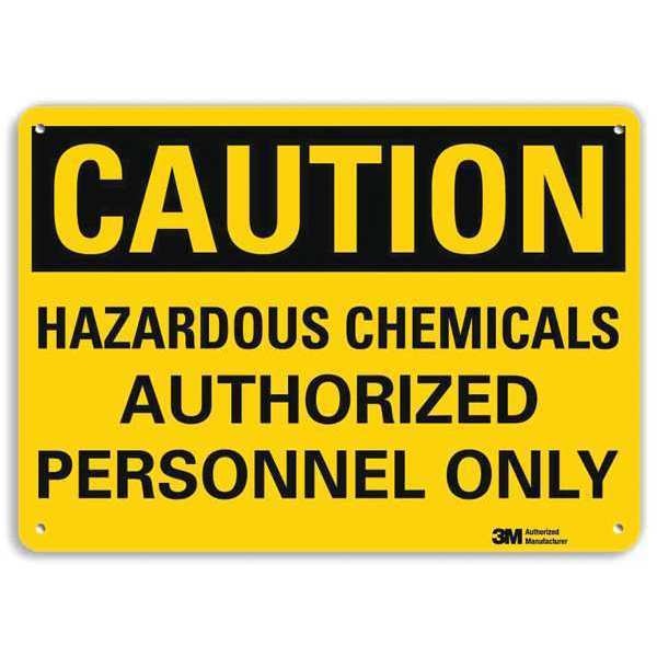 Caution Sign, 7 in H, 10 in W, Vertical Rectangle, English, U4-1369-RA_10X7
