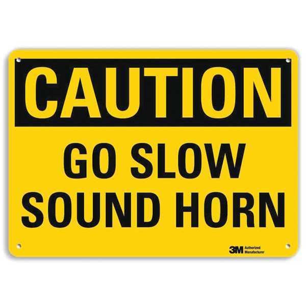 Safety Sign, 7 in H, 10 in W, Plastic, Vertical Rectangle, English, U4-1341-RA_10X7