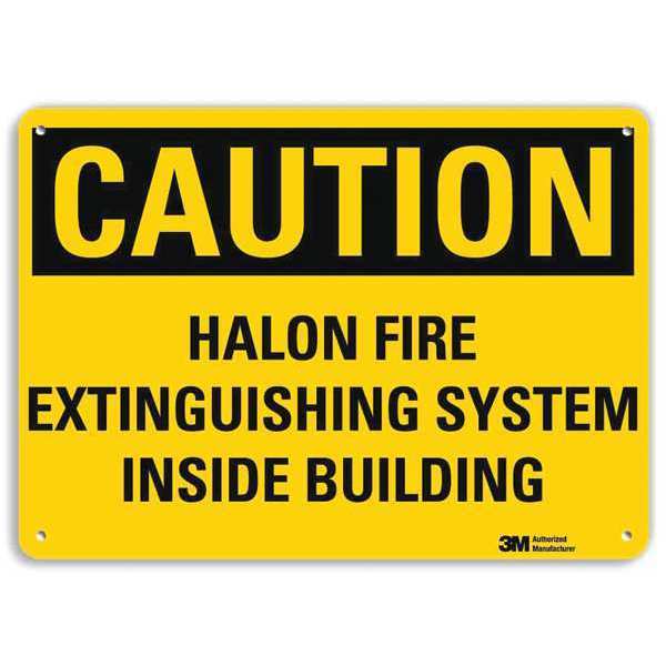 Safety Sign, Recycled Aluminum, 7inHx10inW
