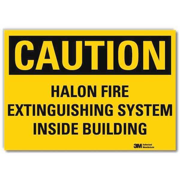 Safety Sign, Black/Yellow, 7in.H x 10in.W