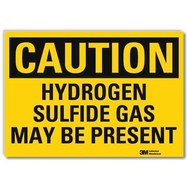 Caution Sign, 5 in H, 7 in W, Horizontal Rectangle, English, U4-1436-RD_7X5
