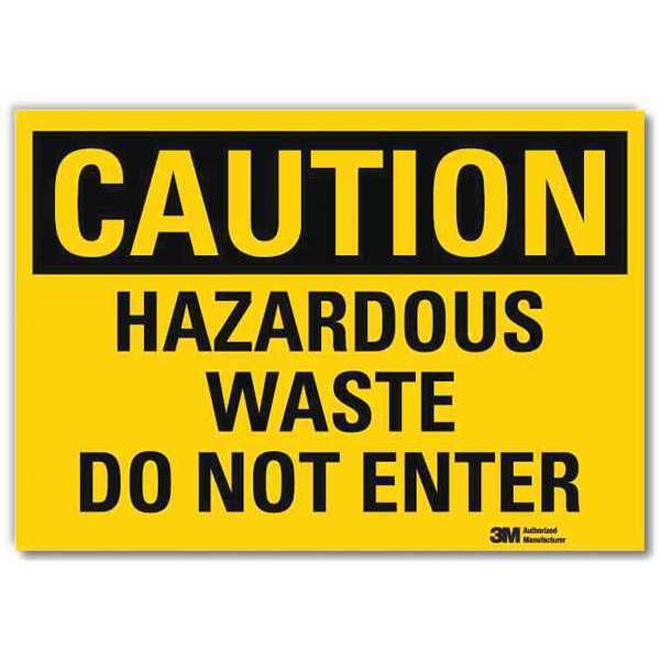 Caution Sign, 7 in H, 10 in W, Vertical Rectangle, English, U4-1380-RD_10X7