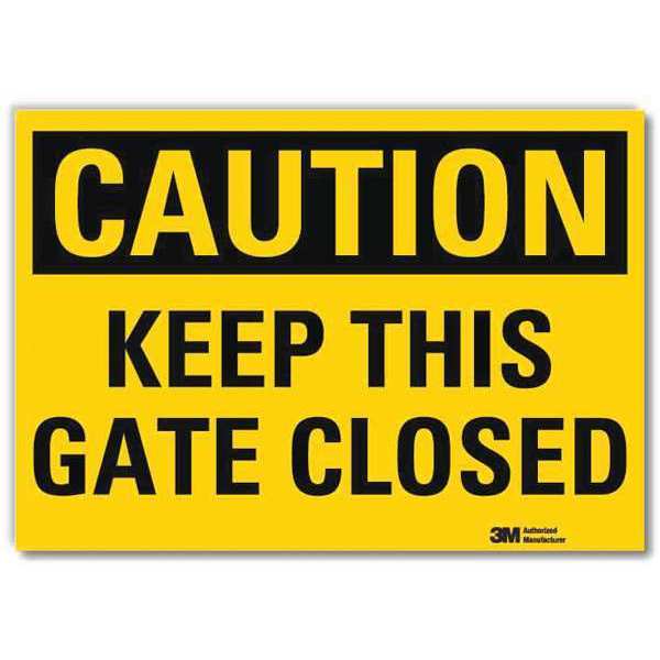Safety Sign, Keep Door Clsd, 7in.Hx10in.W