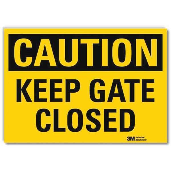 Safety Sign, Keep Gte Clsd, 10in.Hx14in.W