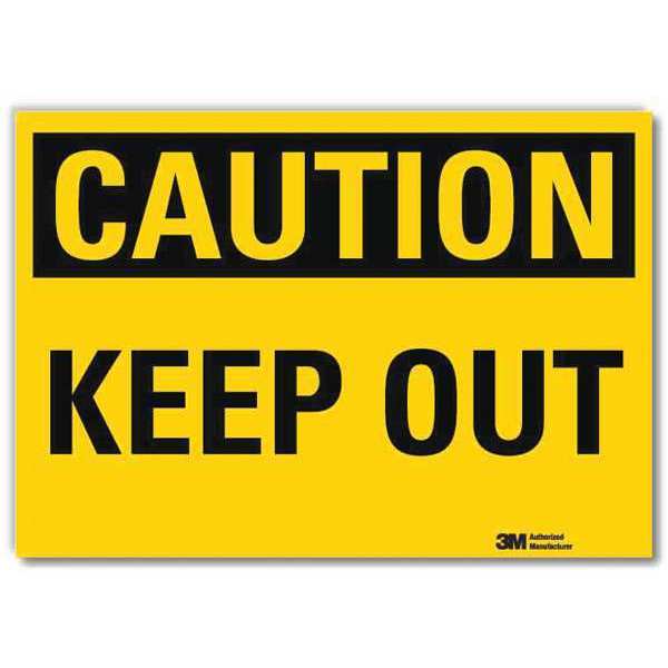 Safety Sign, Keep Out, 7in.H x 10in.W