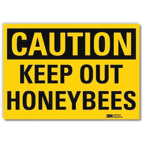 Safety Sign, Keep Out Hnybees, 7inHx10inW