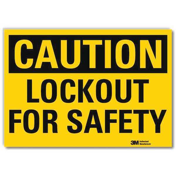 Caution Sign, 5 in Height, 7 in Width, Reflective Sheeting, Horizontal Rectangle, English