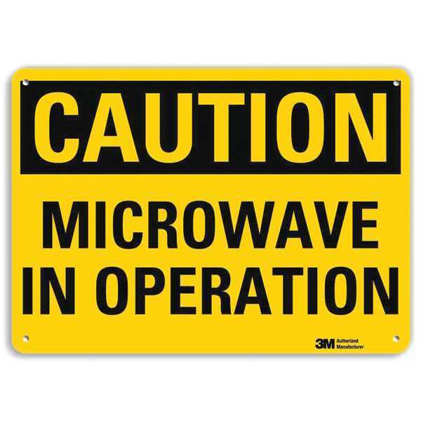 Caution Sign, 7 in H, 10 in W, Aluminum, Vertical Rectangle, U4-1528-RA_10X7