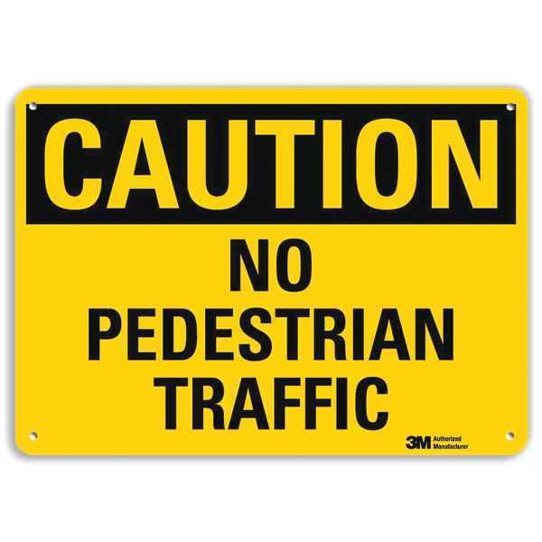 Safety Sign, 7 in H, 10 in W, Plastic, Vertical Rectangle, English, U4-1543-RA_10X7