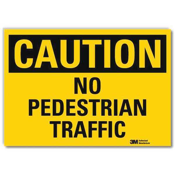 Safety Sign, 10 in H, 14 in W, Plastic, Horizontal Rectangle, English, U4-1543-RD_14X10
