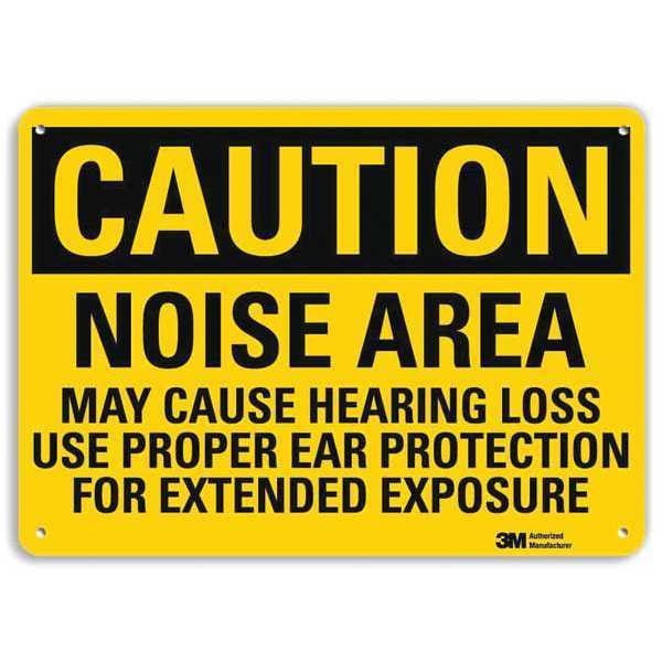 Safety Sign, Use Ear Protection, 7 in. H