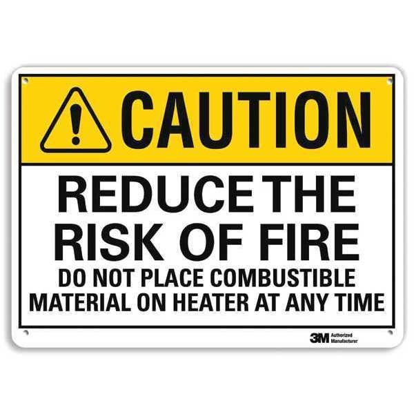 Caution Sign, 7 in H, 10 in W, Vertical Rectangle, English, U4-1624-RA_10X7