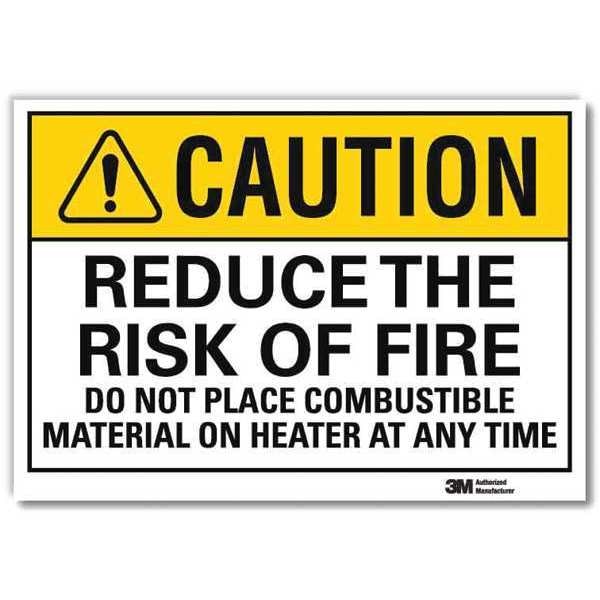 Caution Sign, 10 in H, 14 in W, Horizontal Rectangle, English, U4-1624-RD_14X10