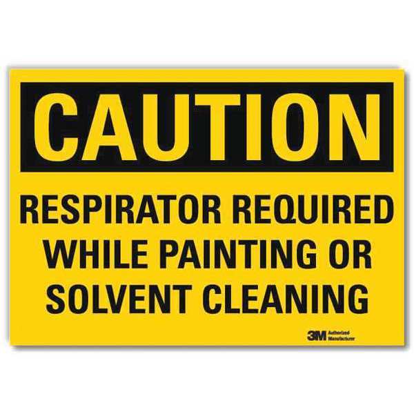 Safety Sign, Respirator Required, 10 in. W