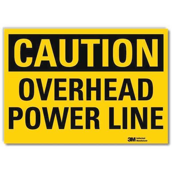 Safety Sign, Overhead Power Line, 10 in. W