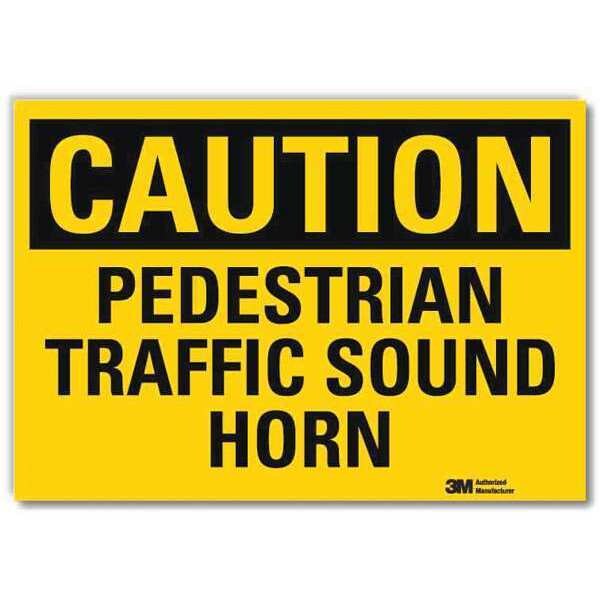 Safety Sign, 5 in H, 7 in W, Plastic, Horizontal Rectangle, English, U4-1584-RD_7X5