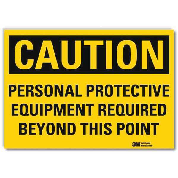 Safety Sign, Protective Equipment, 10 in W
