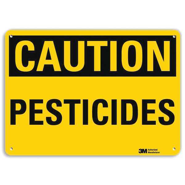 Caution Sign, 7 in H, 10 in W, Vertical Rectangle, English, U4-1596-RA_10X7