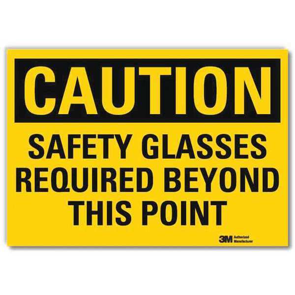 Safety Sign, Safety Glasses, Self-Adhesive