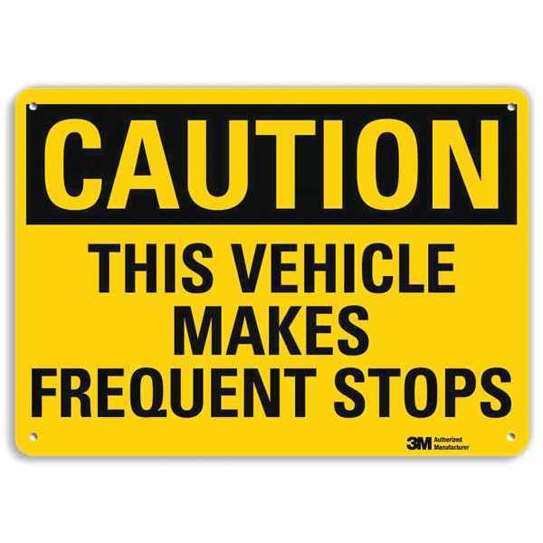 Safety Sign, 7 in H, 10 in W, Plastic, Vertical Rectangle, English, U4-1724-RA_10X7