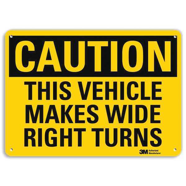 Reflective Traffic Safety Sign, 7 in H, 10 in W, Plastic, Vertical Rectangle, U4-1726-RA_10X7