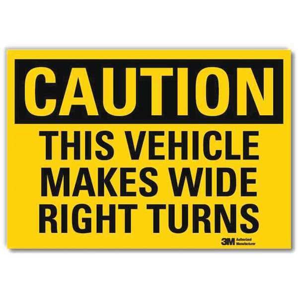 Safety Sign, 5 in H, 7 in W, Plastic, Horizontal Rectangle, English, U4-1726-RD_7X5