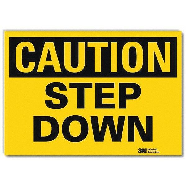 Safety Sign, 5 in H, 7 in Width, Reflective Sheeting, Horizontal Rectangle, English, U4-1688-RD_7X5