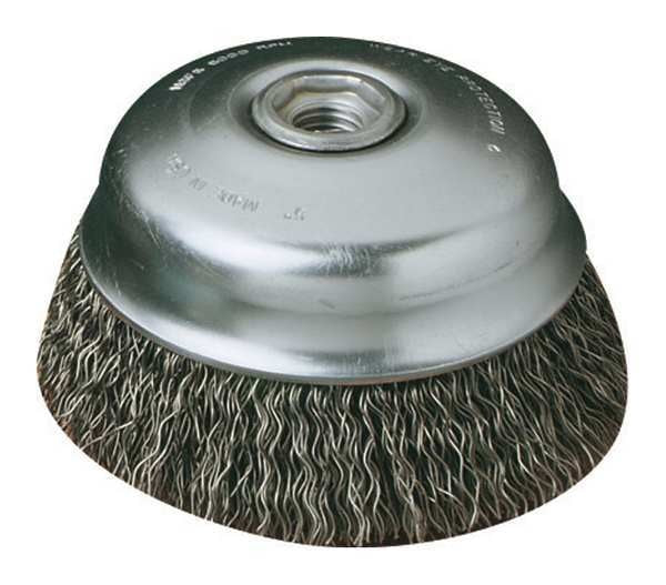 SAIT 09551 Crimped Wire Large Cup Brushes (Carbon Steel), 4