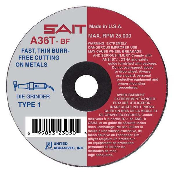SAIT 23061 A36T Fast Cutting Thin High Speed Cut-Off Wheels 4