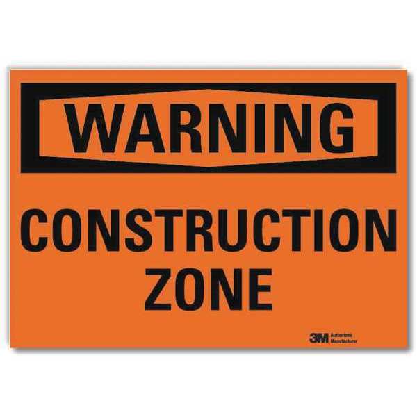 Warning Sign, 7 in Height, 10 in Width, Reflective Sheeting, Vertical Rectangle, English