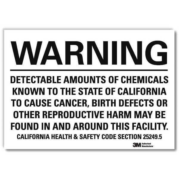 Warning Sign, 7 in H, 10 in W, Vertical Rectangle, English, U6-1051-RD_10X7