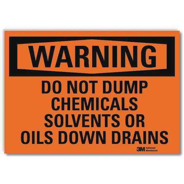 Warning Sign, 10 in H, 14 in W, Horizontal Rectangle, English, U6-1055-RD_14X10