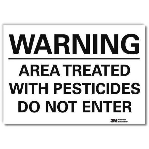 Warning Sign, 7 in H, 10 in W, Vertical Rectangle, English, U6-1001-RD_10X7