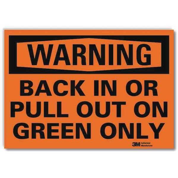 Reflective Loadiing & Unloading Label, 5 in H, 7 in W, Aluminum, Horizontal  U6-1033-RD_7X5
