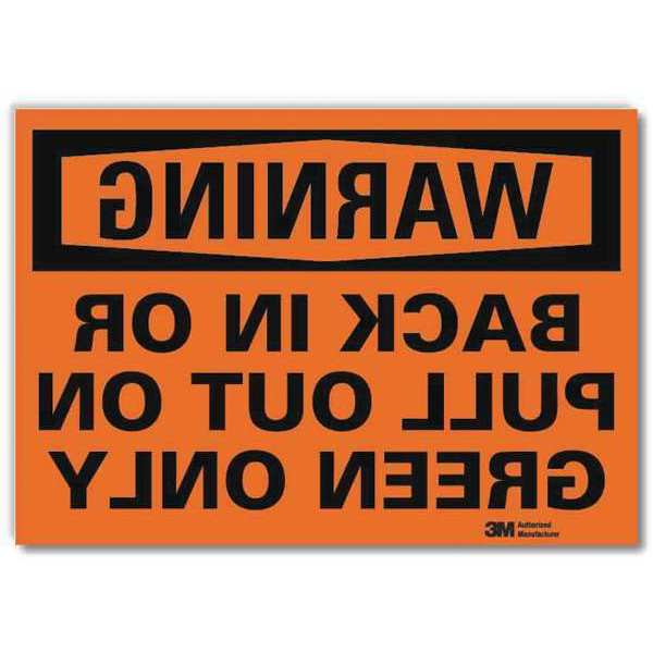 Reflective Loadiing & Unloading Label, 7 in H, 10 in W, Aluminum, Vertical  U6-1034-RD_10X7