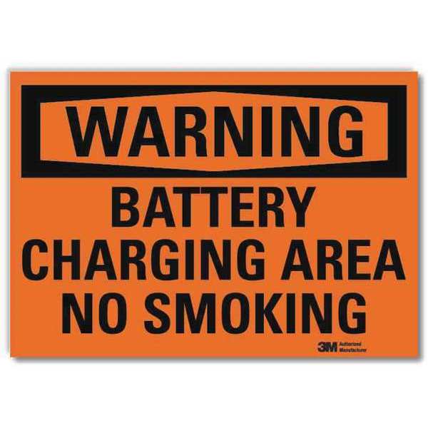 Warning No Smoking Sign, 7 in Height, 10 in Width, Reflective Sheeting, Vertical Rectangle, English