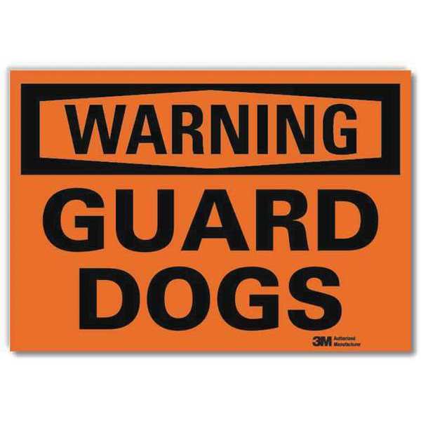 Security Sign, Guard Dogs, 5in H x 7in W