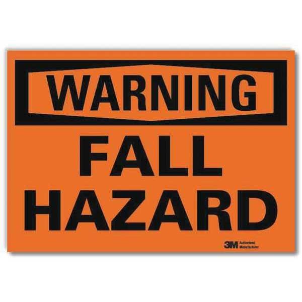 Warning Sign, 10 in Height, 14 in Width, Reflective Sheeting, Horizontal Rectangle, English
