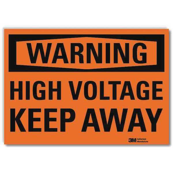 Warning Sign, High Voltage Keep Away, 5inH