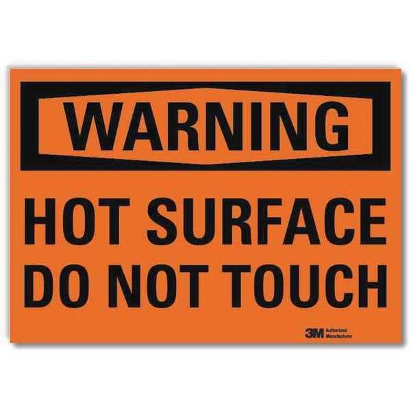 Warning Sign, 5 in H, 7 in W, Reflective Sheeting, Horizontal Rectangle, English, U6-1125-RD_7X5