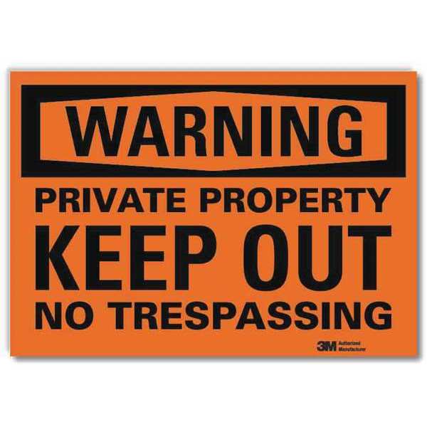 Admittance Sign, Keep Out, 10in H x 14in W